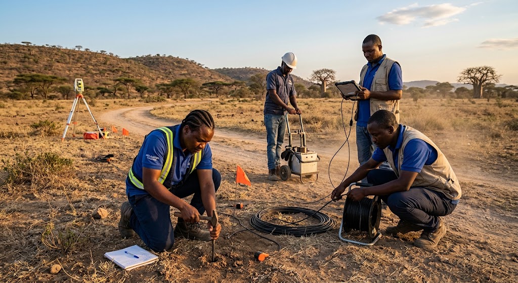 Geophysical groundwater survey equipment